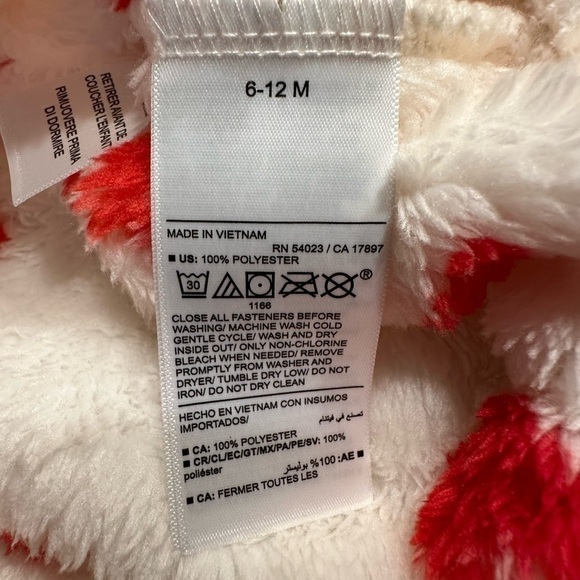 Baby Girl Old Navy Heart Bodysuit Hoodie - Size 6-12 M - NWOT - Picture 4 of 5